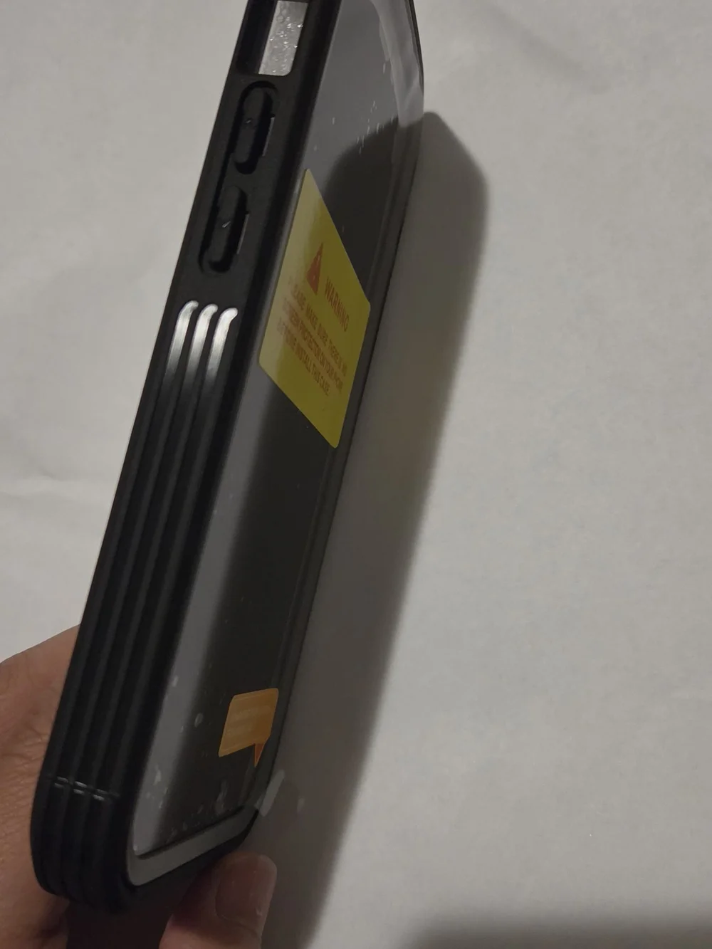 MagSafe-Compatible Heavy Tempered Glass Case for Iphone 15 Pro black frame